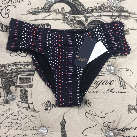 Rachel Rachel Roy Dot-Dash Print Ruched-Side Swim - Picture 4 of 7